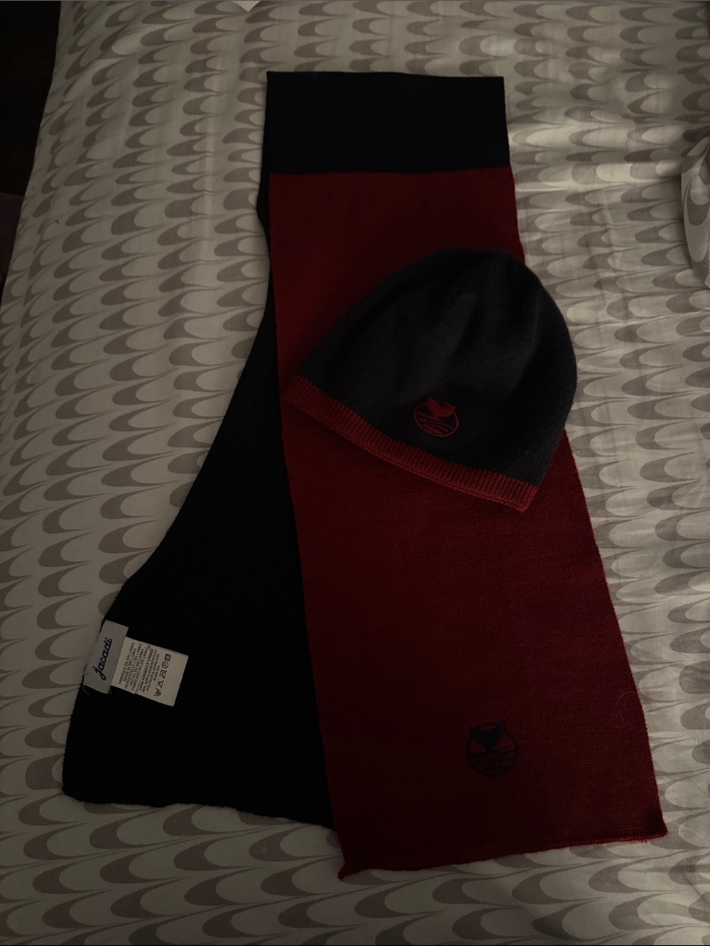 Jacadi kids hat and scarf set